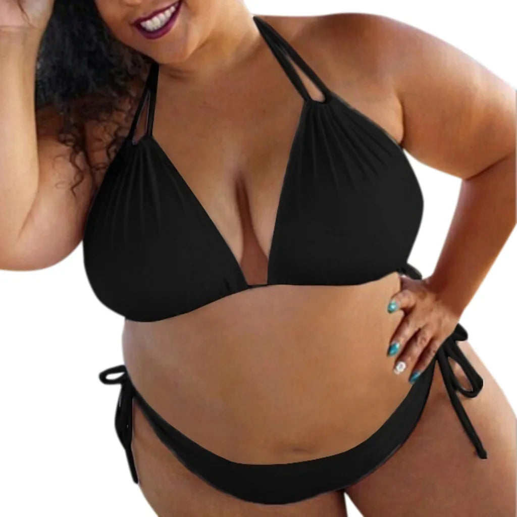 New Plus Size Sexy Bikini Women's Bikini Set Bathing Suits Beachwear Large Breasts