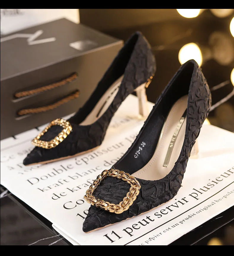 Women's Elegant Party Wedding Pumps Pointed High Heels Stiletto Light Weight Shoes Summer Autumn