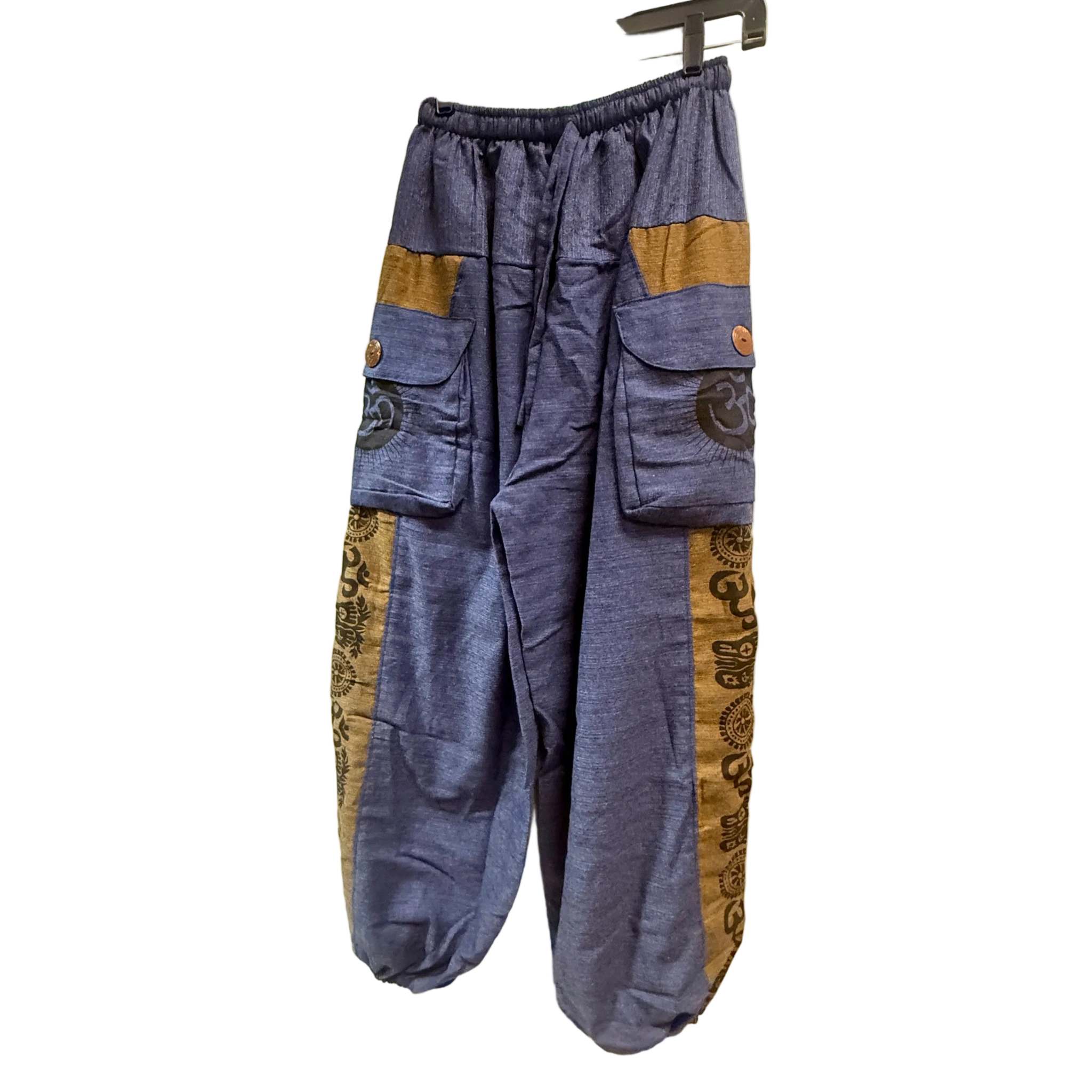 Unisex Cotton Om Cargo Pants