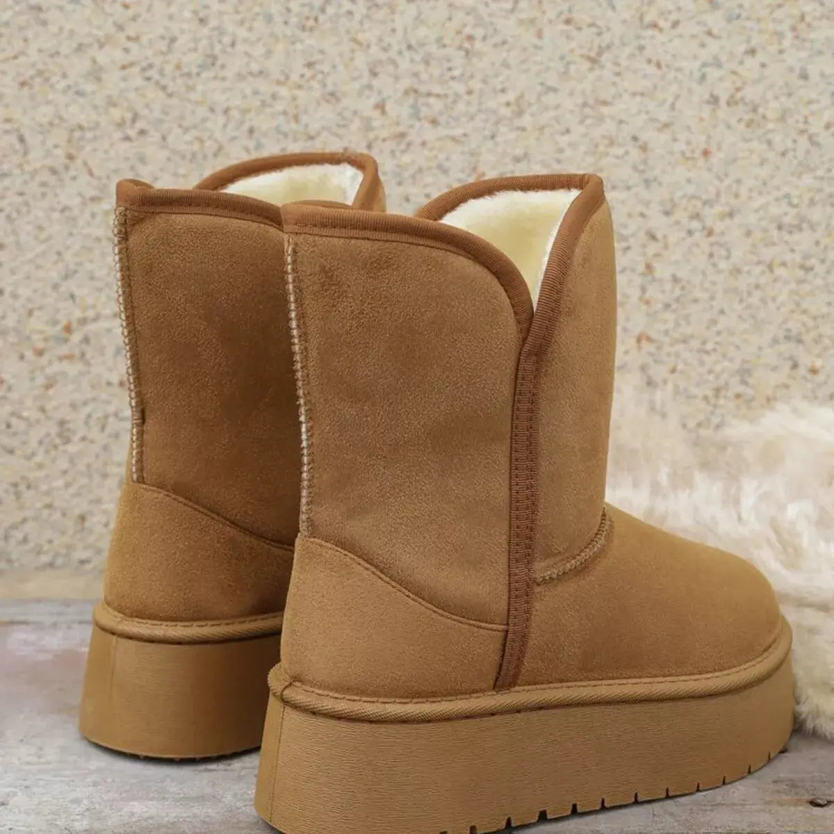 Round Toe Platform Boots