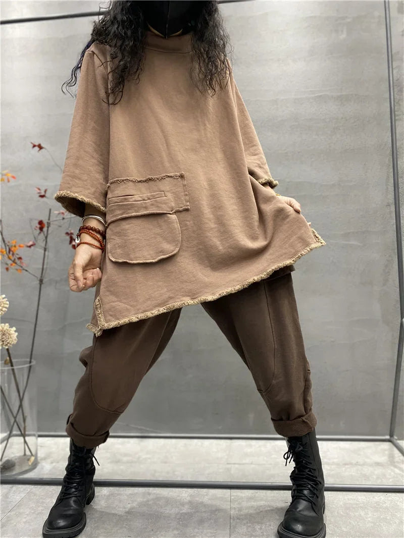 Women's Autumn Fashion Temperament Joker Long-sleeved Retro