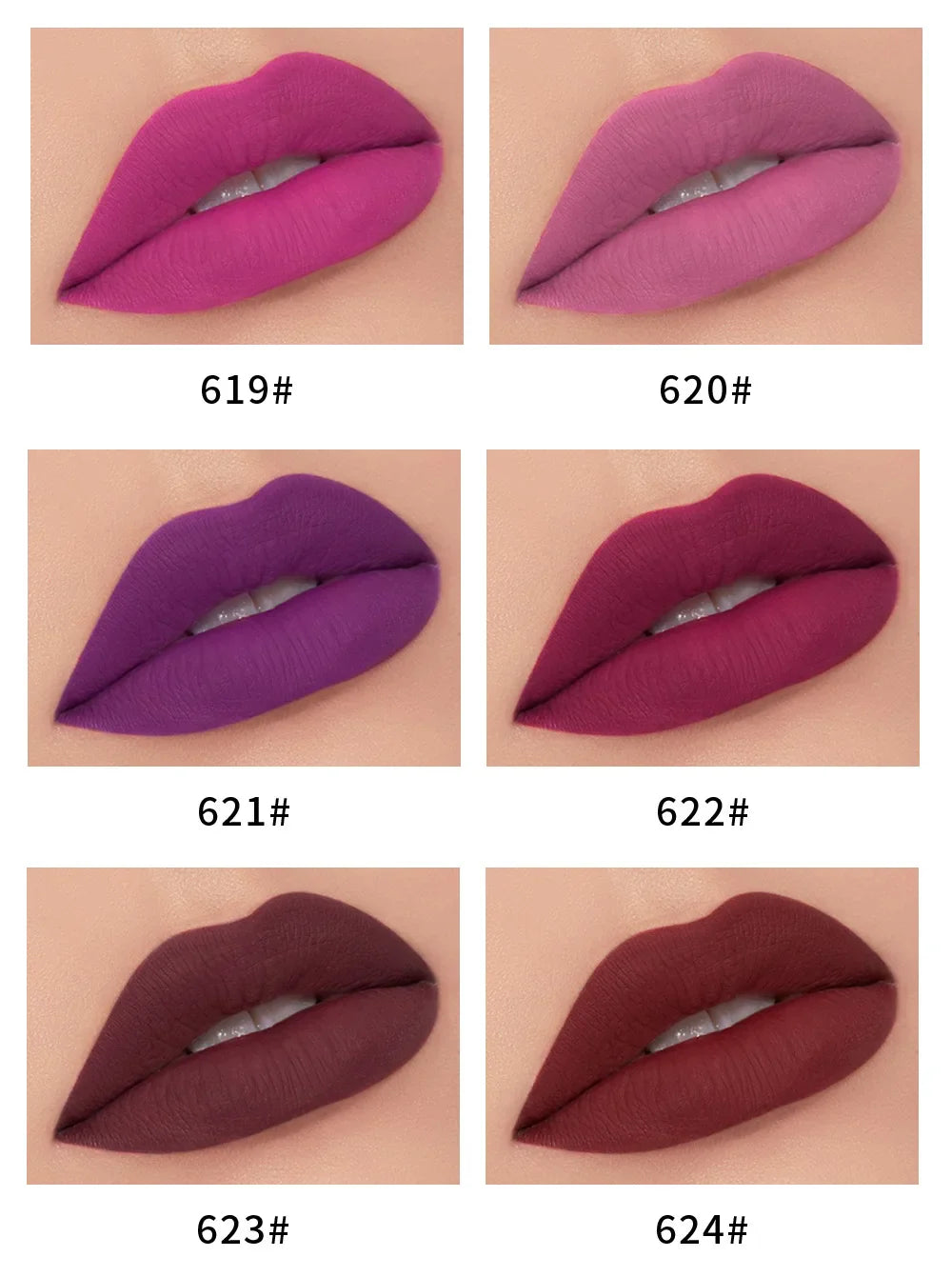 Matte Liquid Lipstick Waterproof Long Lasting Sexy Velvet Lip Gloss Nude Pigment Red Black Women Beauty Makeup Cosmetics