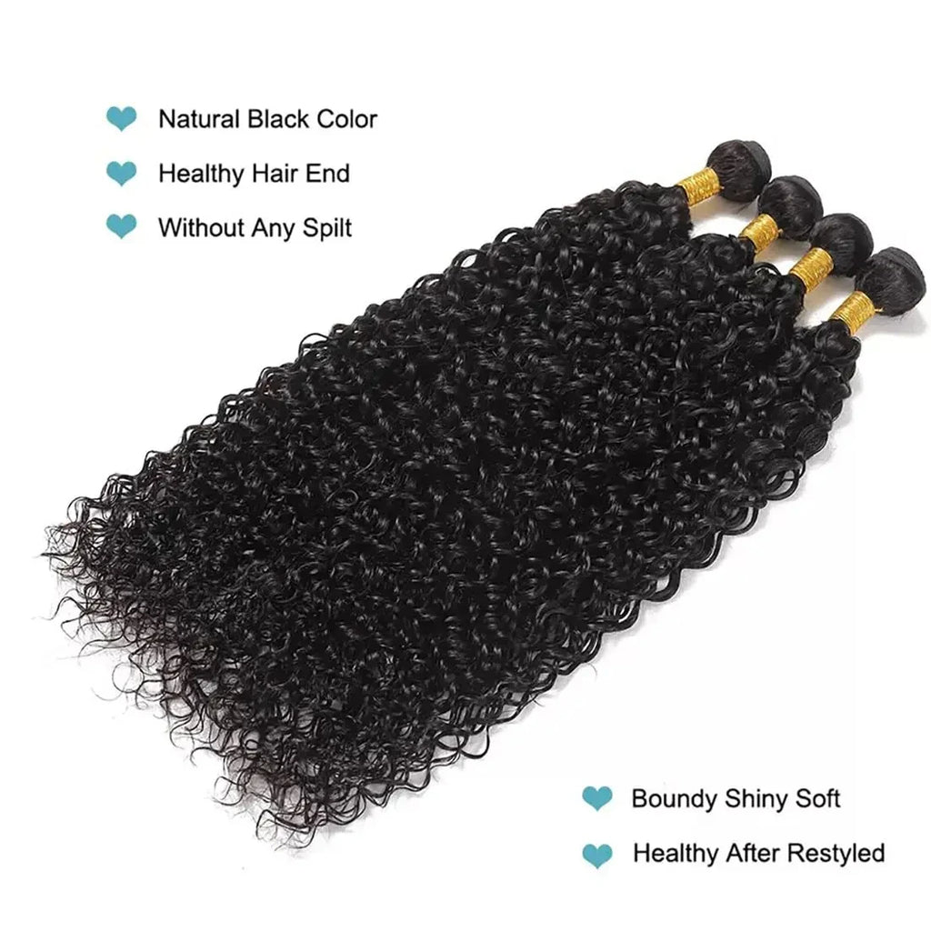 kinky Curly Human Hair Bundles Brazilian Hair Weave Remy Human Hair Bundles 3 Bundles for Black Women 28 Inch Natural Color
