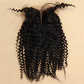 Kinky Curly Human Hair Lace Closure with Baby Hair 4*4 Afro Brazilian Human Hair Extension Closure Natural Scalp Look