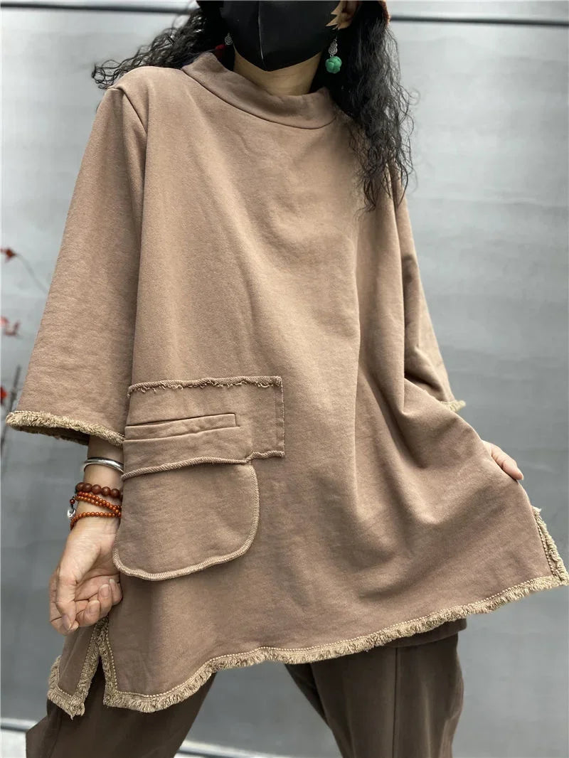 Women's Autumn Fashion Temperament Joker Long-sleeved Retro