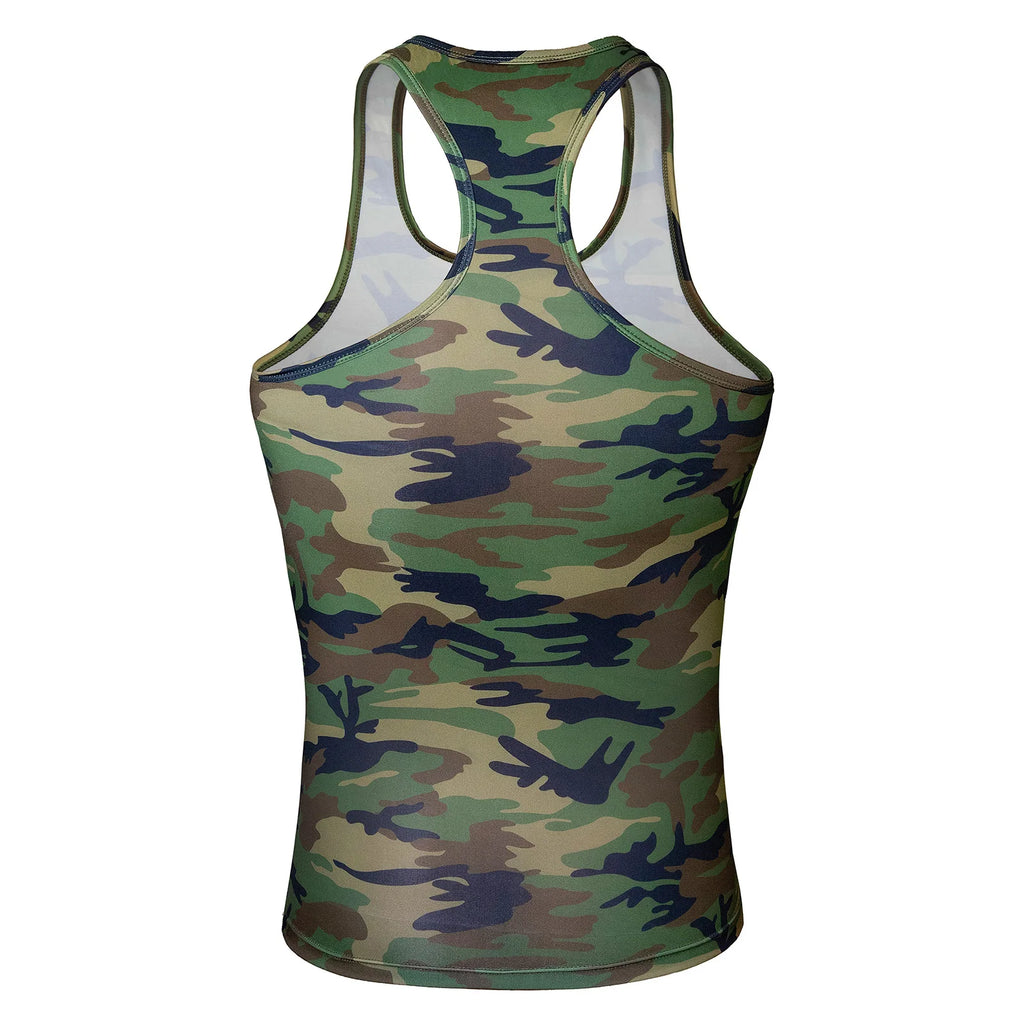 Men Muscle Vest Sleeveless Shirt Tank Top Undershirt Man Bodybuilding Gym Fitness Clothing Camouflage Singlet