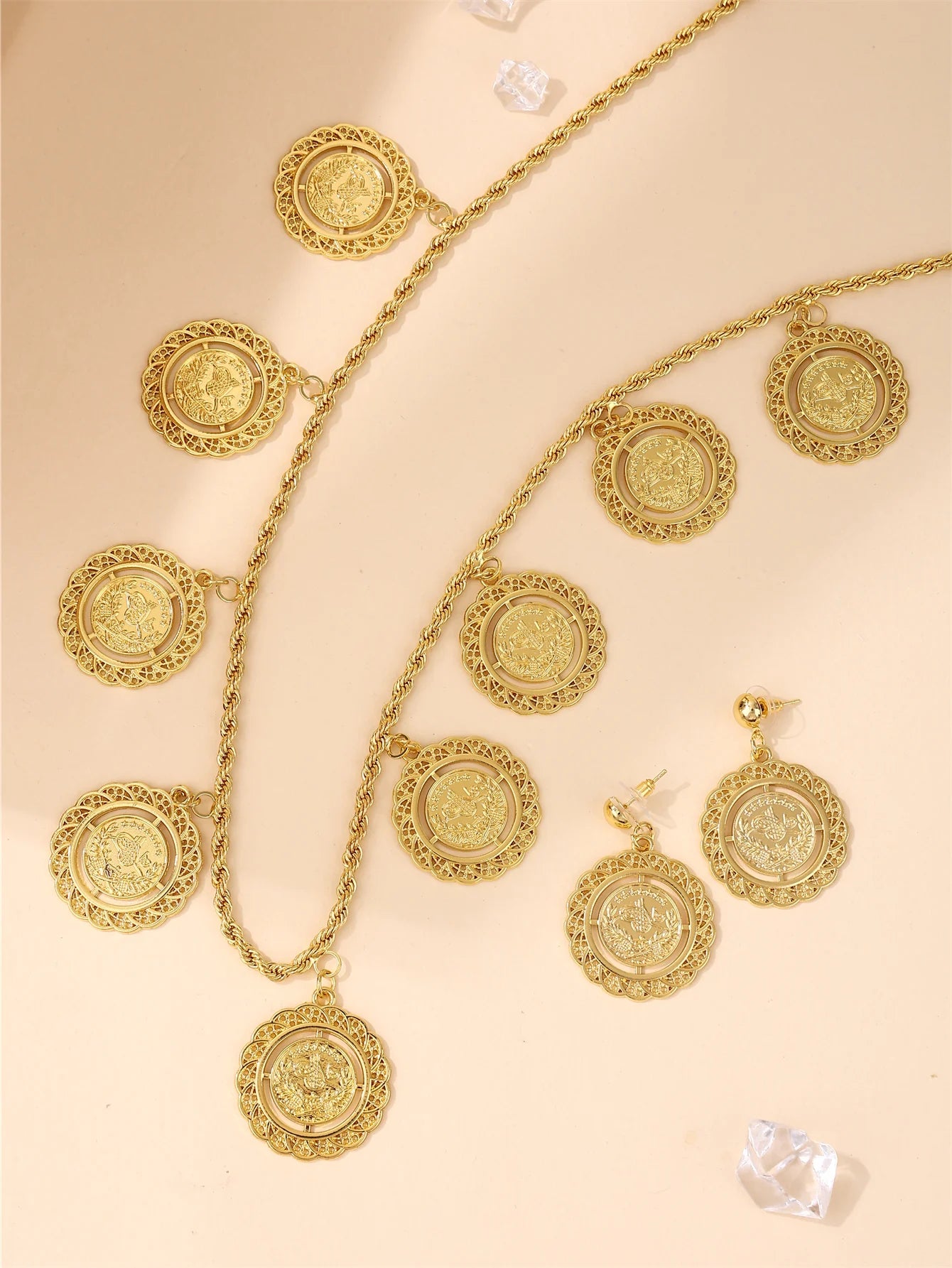 1 Set Simple, Fashionable & Luxurious Women's Jewelry Set (Necklace & Earrings), For Wedding, Party, Gala & Festival Accessories