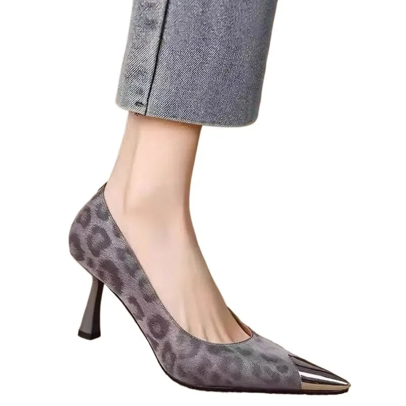 Leopard Women High Heels Shoes