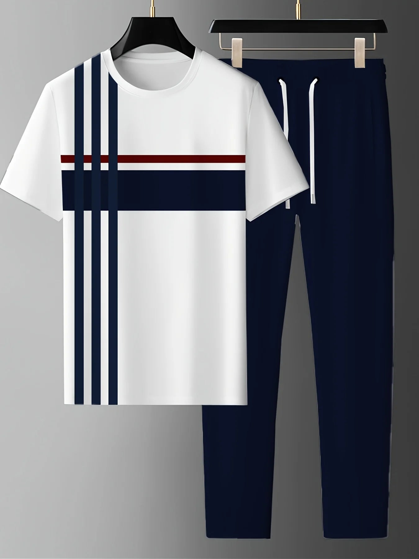 The new men's set for summer is 3D printed casual fashionable lightweight and sporty