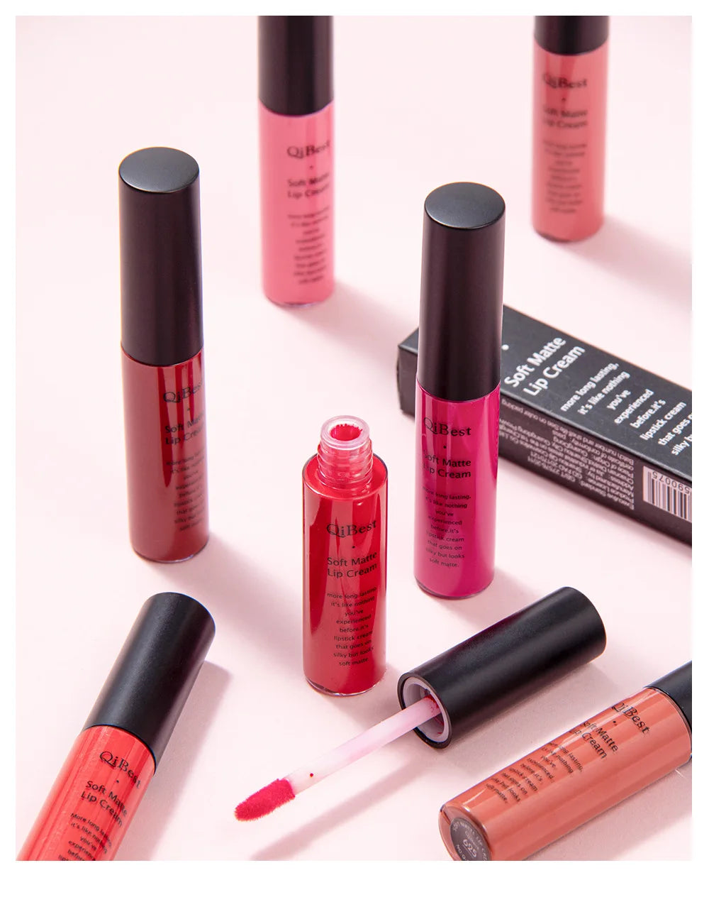 Matte Liquid Lipstick Waterproof Long Lasting Sexy Velvet Lip Gloss Nude Pigment Red Black Women Beauty Makeup Cosmetics