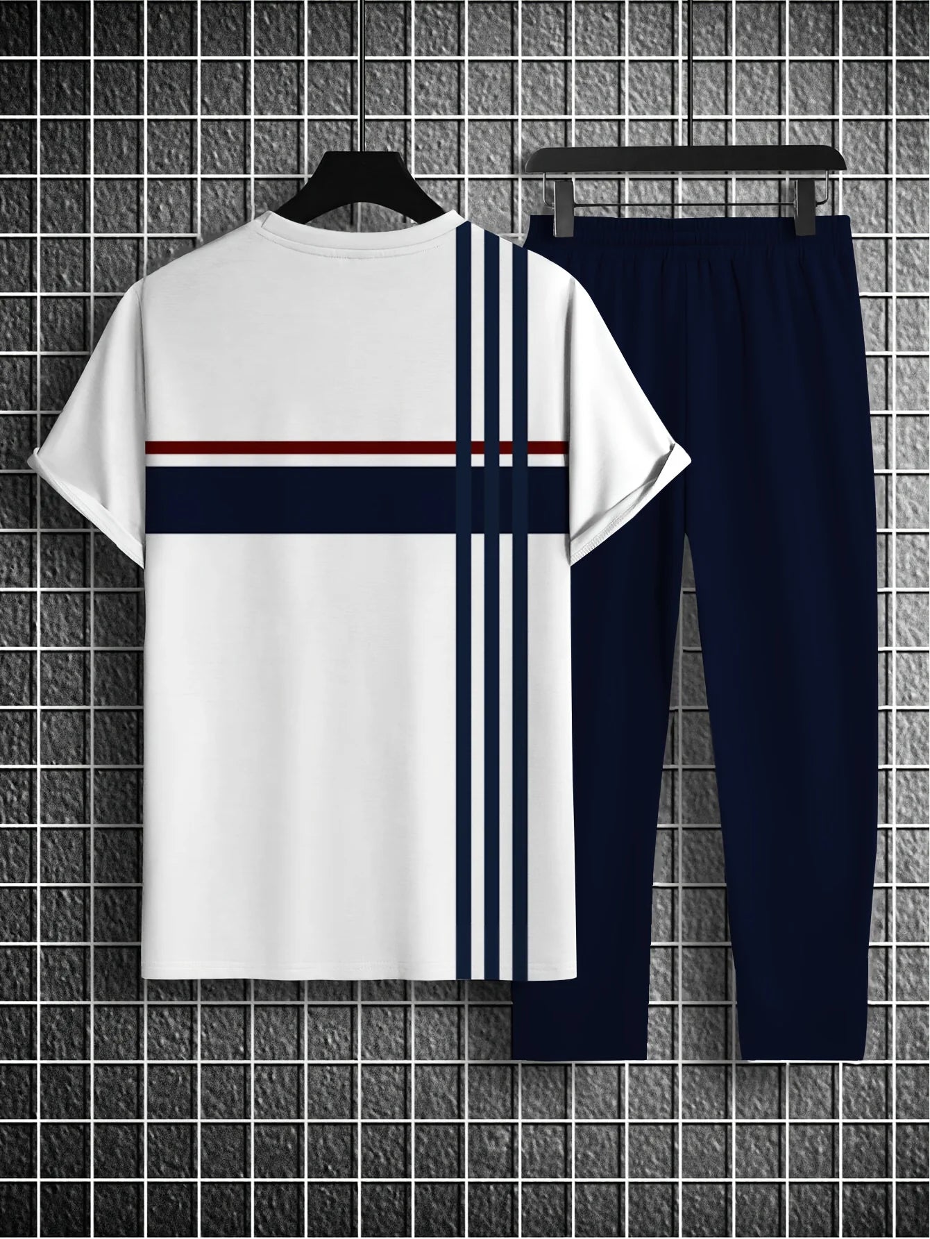 The new men's set for summer is 3D printed casual fashionable lightweight and sporty