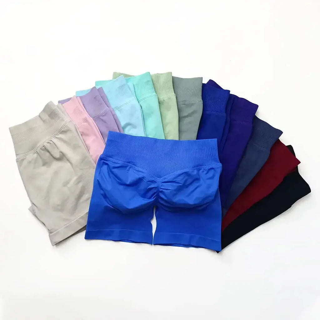Seamless 4.5" Gym Shorts Woman Scrunch Butt Fitness